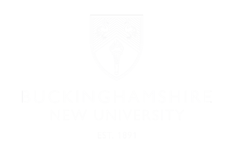 White Buckinghamshire New University Logo
