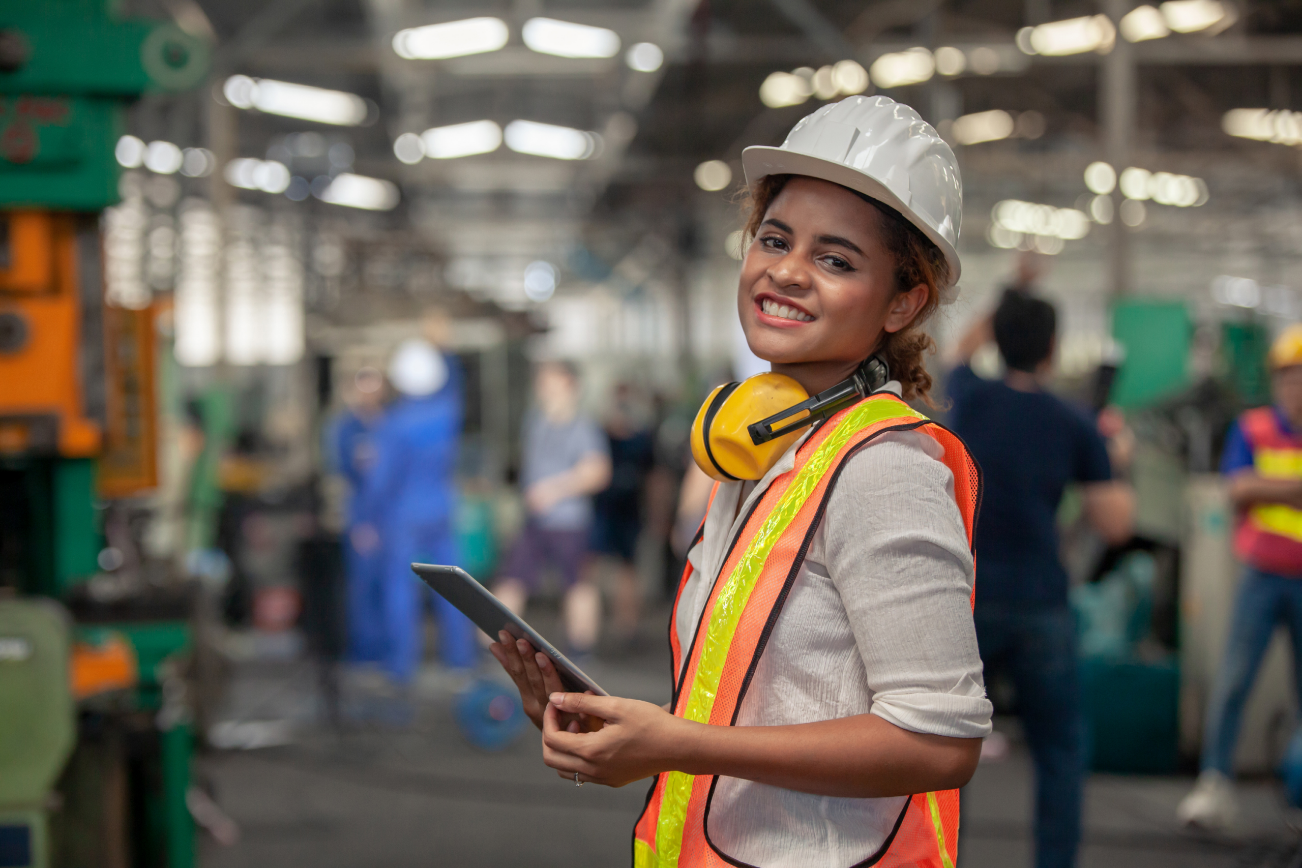 Female manufacturing employee 