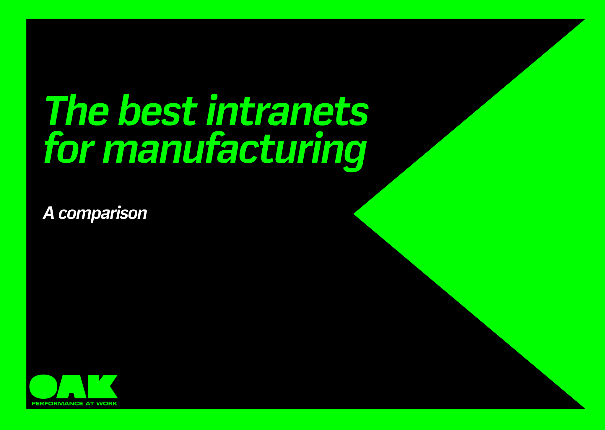 best intranets for manufacturing