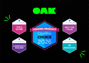Oak Engage recognised as a leading product in ClearBox Report 2026 for third consecutive year - Featured image