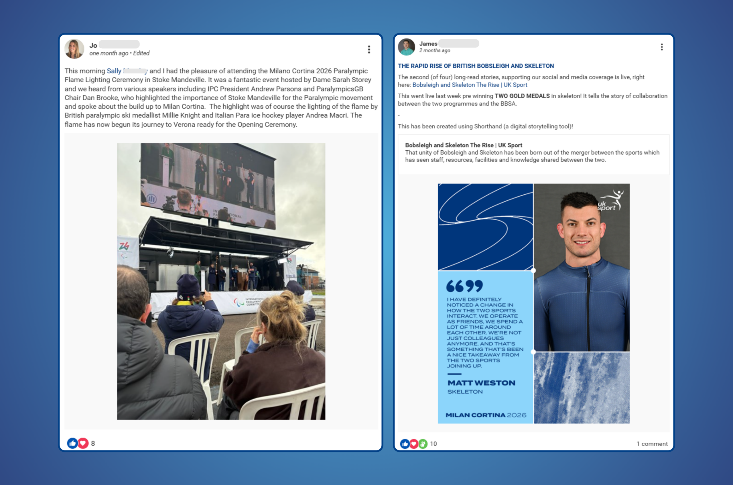 uk sport social posts